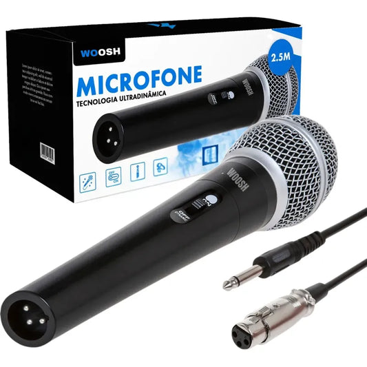 Micrófono Profesional M-58 Dinámico Metalico Cableado Negro