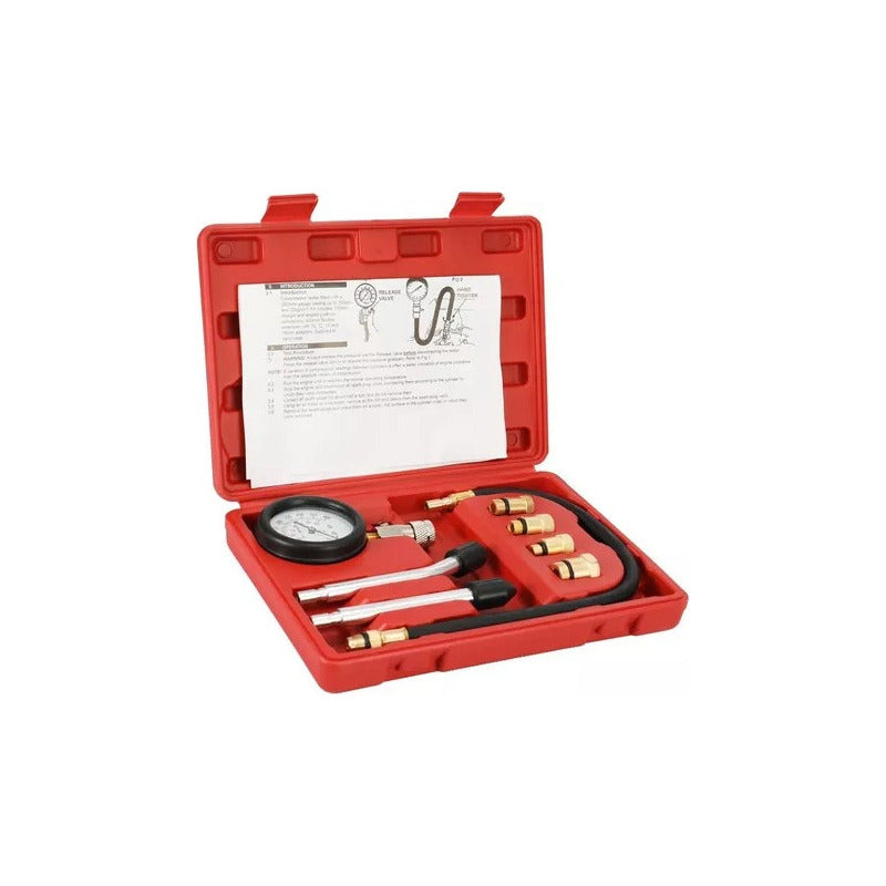 Kit Medidor De Compresión Cilindro Auto Moto 300psi