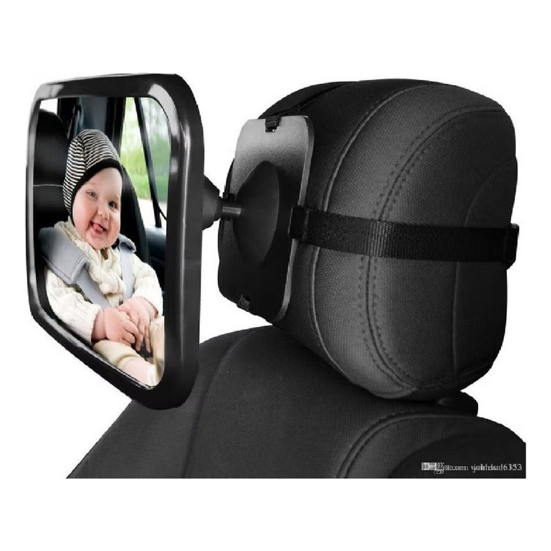 Espejo Retrovisor De Auto Para Seguridad De Niños Negro