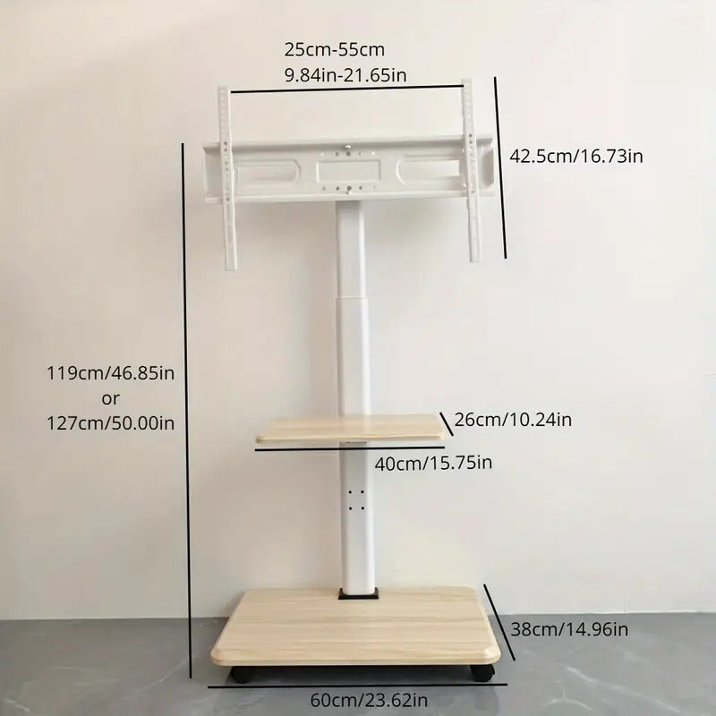 Soporte Tv Rack Movil Con Ruedas 32 A 70 Base Pedestal