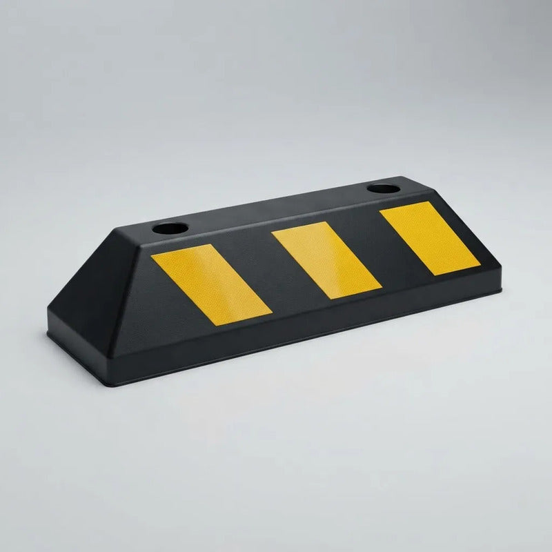 Pack X5 Tope De Estacionamiento Negro Amarillo Parking Negro