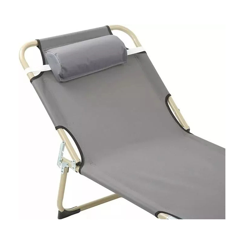 Silla Plegable Reposera Para Playa Y Camping Alta Plegable Al Azar