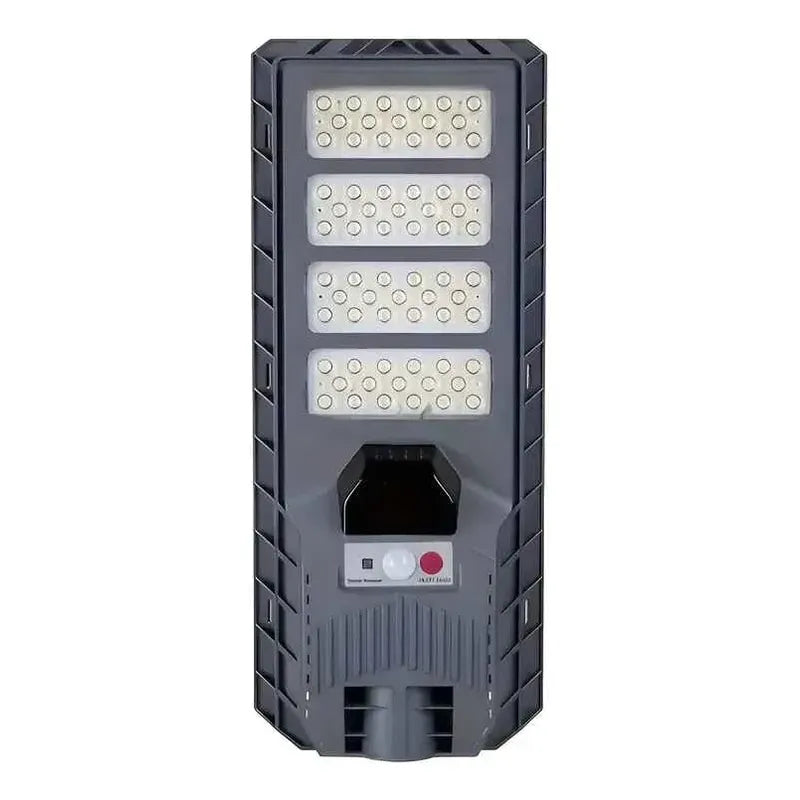 Foco Solar Recargable 300w Sensor Movimiento Y Control Gris Oscuro Blanco Frío