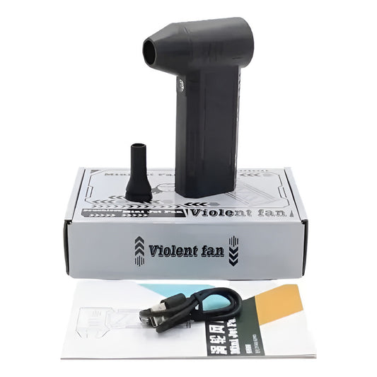 Soplador Portátil 200w 130000rpm 5000mah 3 Velocidades Usb Negro