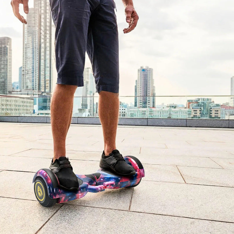 Patineta Electrica Smart Balance Bluetooth Y Led Scooter Rosa Chicle