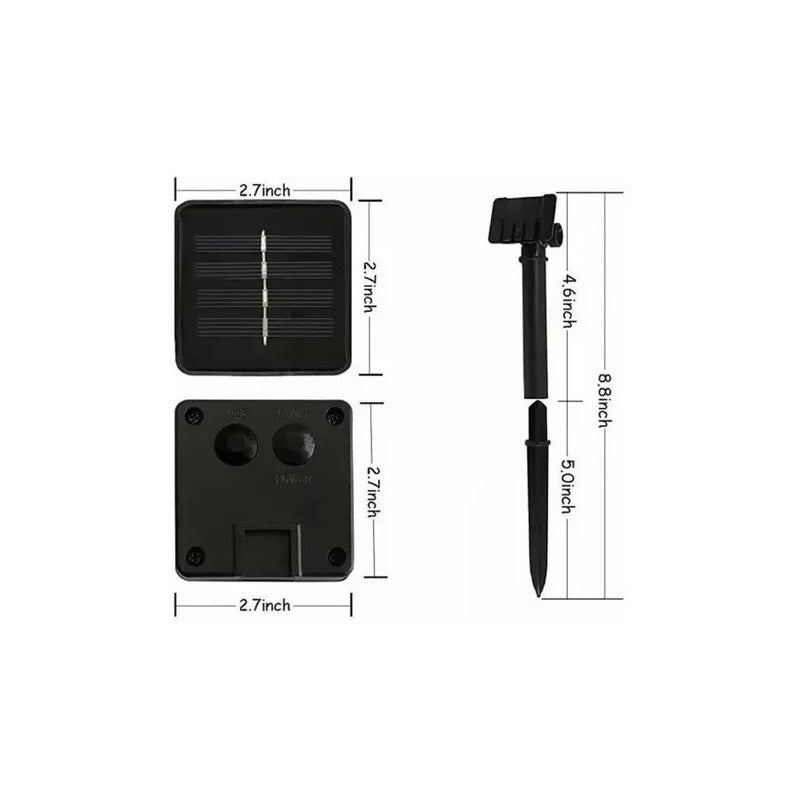 Pack X3 Luces Solares Navidad Guirnalda 10 Metros 100 Led