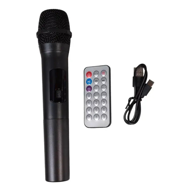 Parlante Bluetooth Portátil Tecnohogar Con Led Y Micrófono 65cm