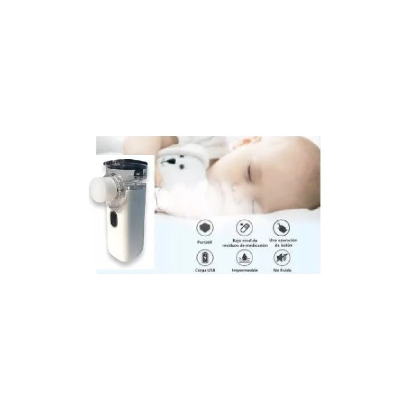 Nebulizador Portátil Asma Compresor Terapia Kit Completo Blanco