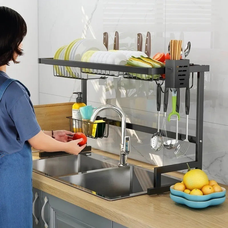 Seca Platos Xl Escurridor Organizador Acero Inoxidable 85cm