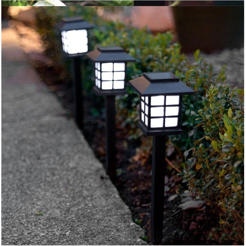Pack X4 Luz Solar Con Estaca Exterior Tierra Jardín