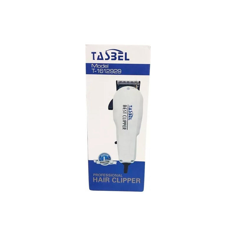Maquina Para Afeitar Rasurar Barba Cabello Tasbel Cableada Blanco