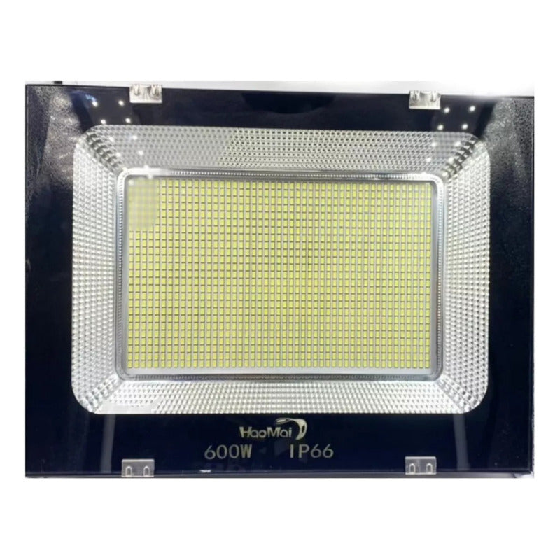 Foco 600w Proyector Luminaria Corriente Exterior Montable Negro Fría