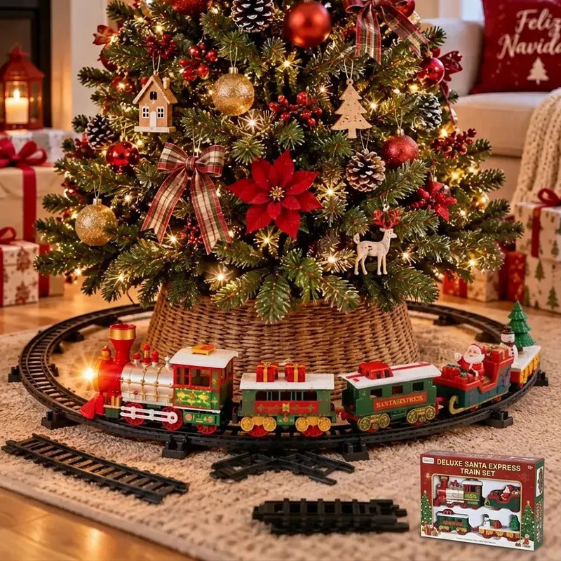 Tren Navideño Con Música Clásico Express Juguete Santa