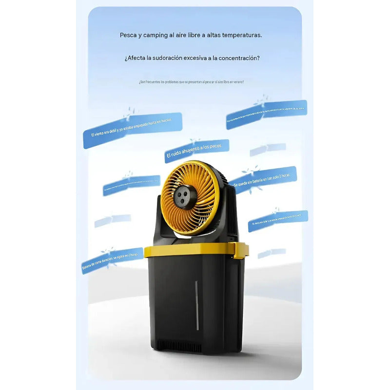 Ventilador Refrescante Portátil Recargable Nebulizador