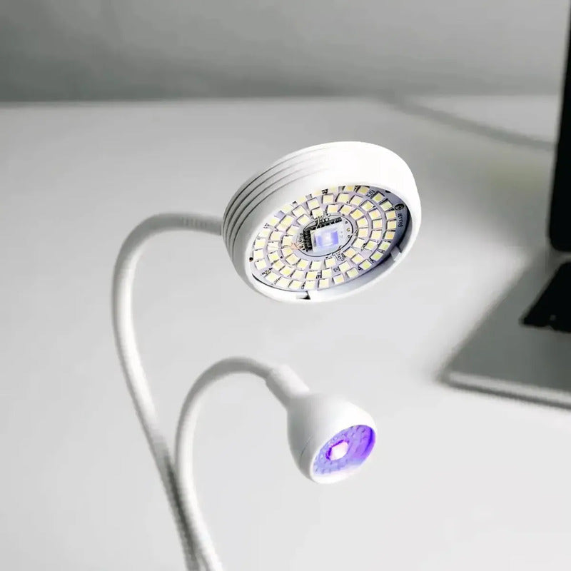 Lámpara Led Luz Uv Para Uñas Tips Soft Gel 3w Clip Mesa Negro