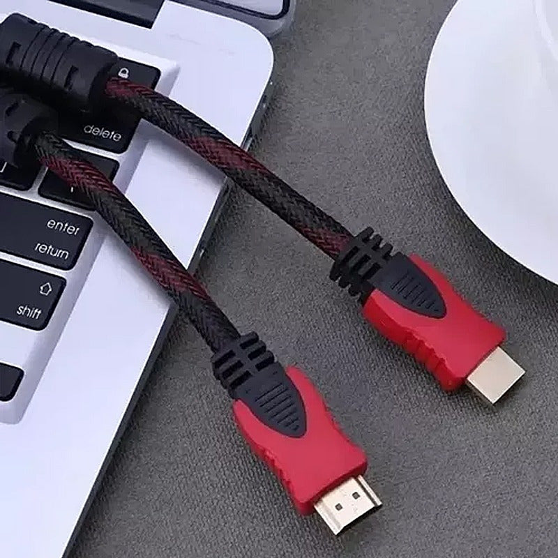 Cable Hdmi 10mts Full Hd Enmallado Pc Tv Largo