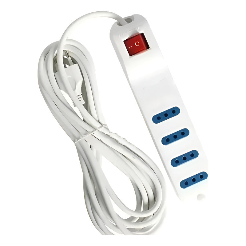 Alargador 15 Metros Zapatilla Eléctrica Extensión Blanco