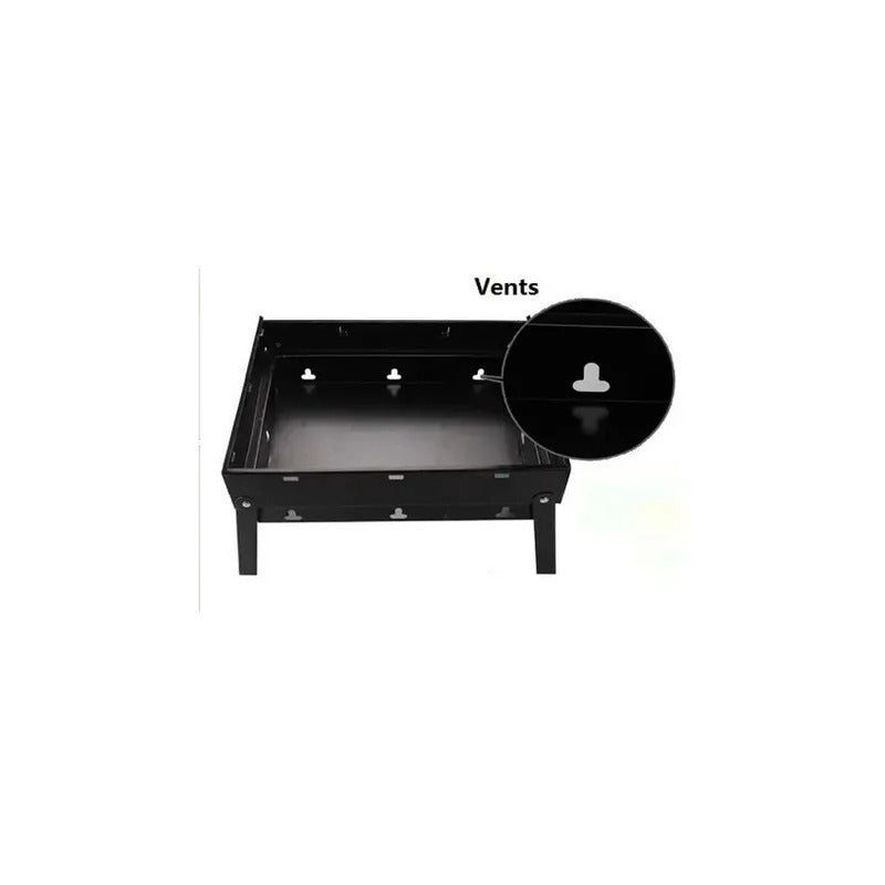 Barbacoa Asado Plegable De Carbón Parrilla Negra Negro