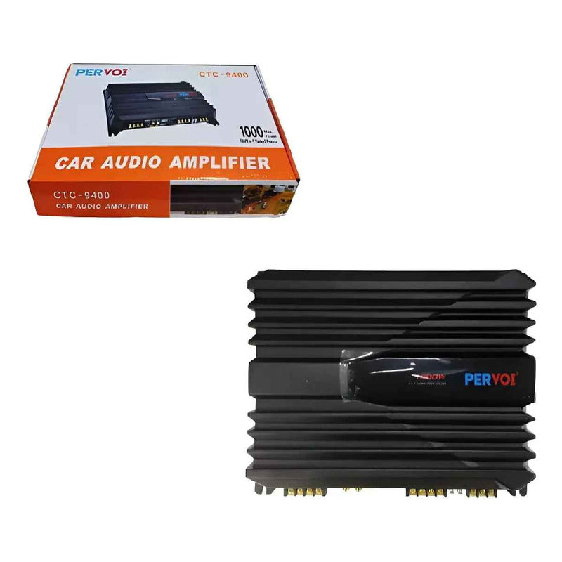 Amplificador De Audio Pervoi 1000w Sonido Para Autos Negro