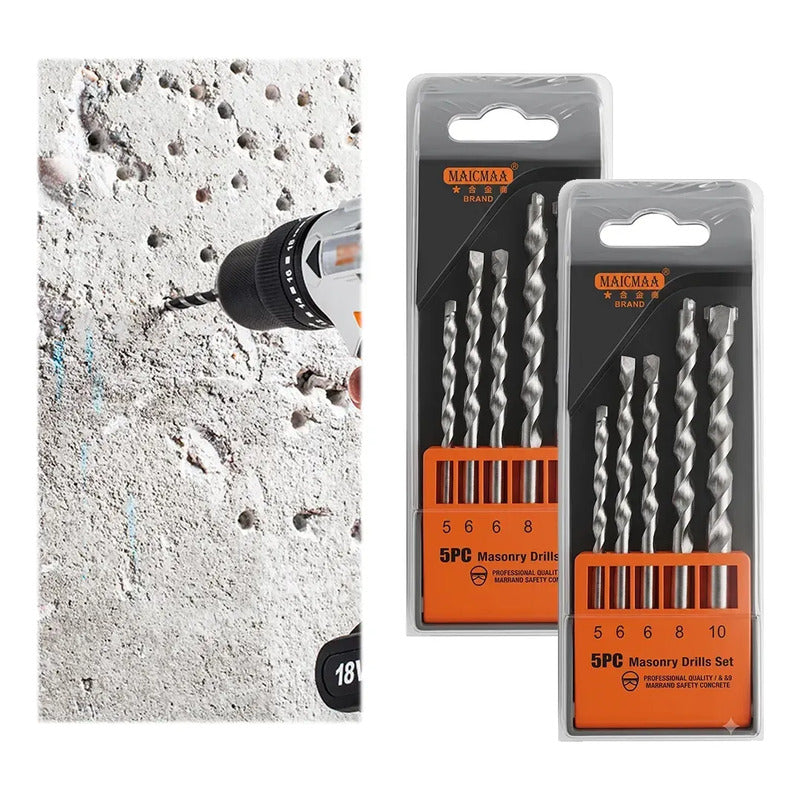 Set 10 Pcs Brocas Para Concreto Taladro Rotomartillo