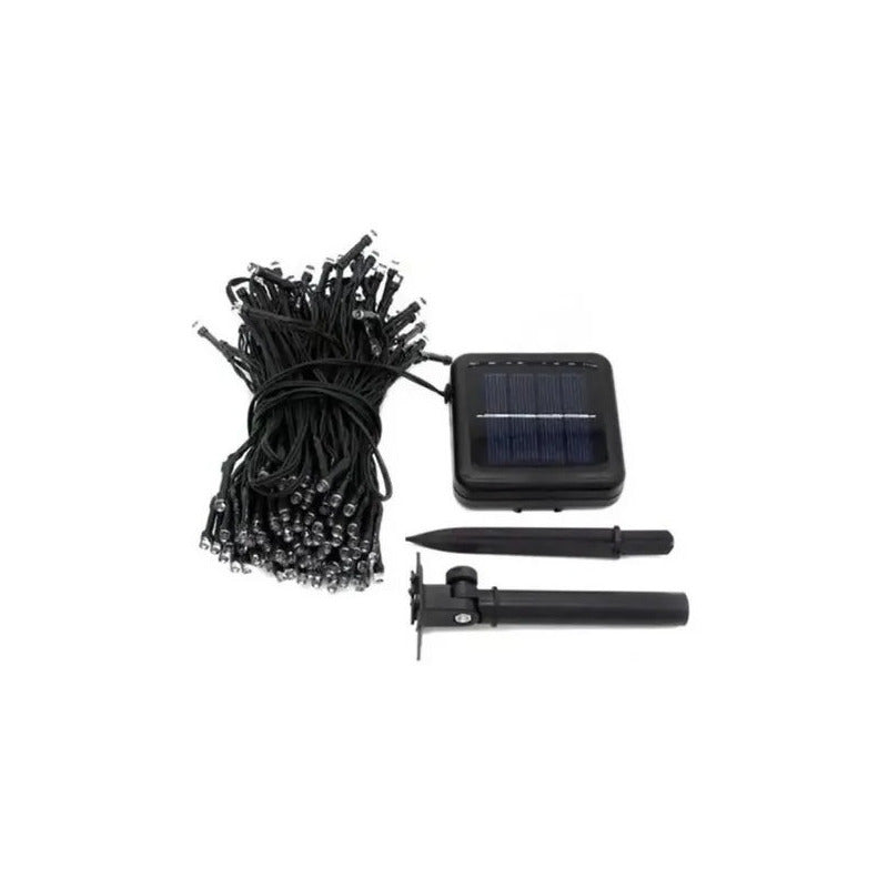 Luces Guirnalda Solar 100 Led Cálidas Cálido 10 Metros