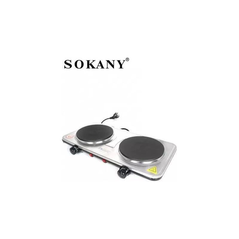 Cocina Electrica Portatil Encimera Doble Plato  Negro