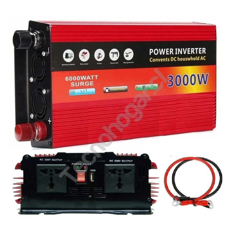 Inversor Voltaje 3000w De 12v A 220v Convertidor De Corrient