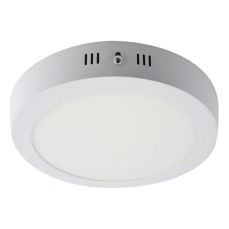 Panel Led Sobrepuesto Redondo 18w 6500k 220mm Blanco