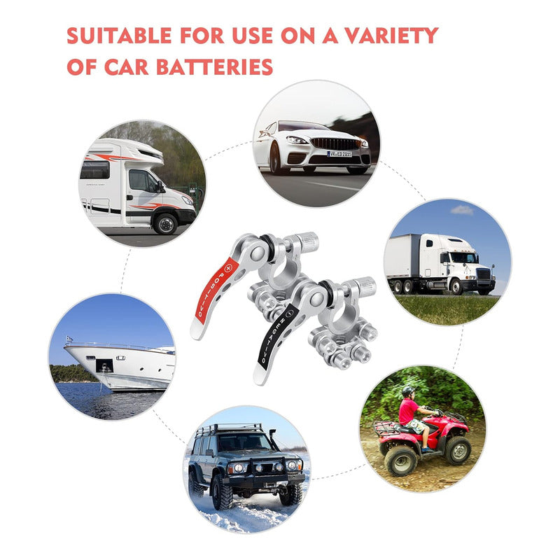 1 Par Bornes Batería Auto Terminal Desconexión Rápida