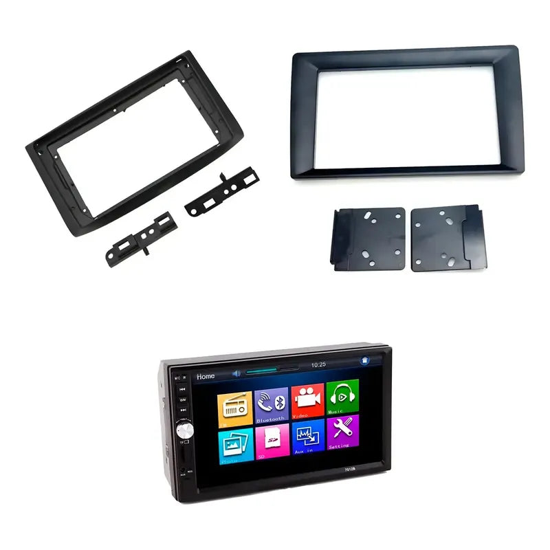 Kit Radio Auto: Bisel Chevrolet 9 + Radio 2 Din Mirror Link + Bisel Universal 9 A 7