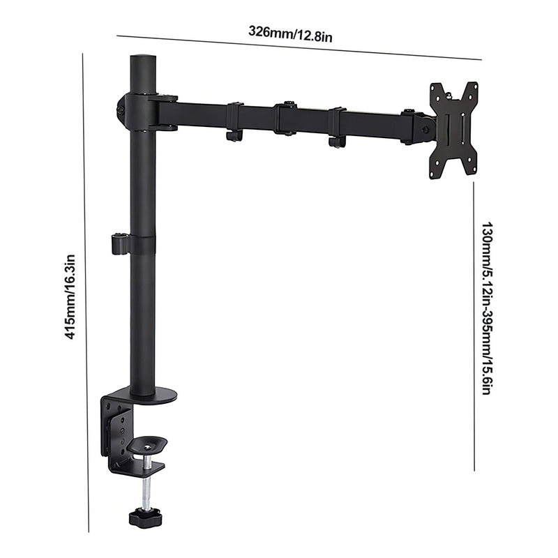 Soporte Monitor Pm50 Brazo Móvil 17-32 PuLG Inclinable Giratorio Negro
