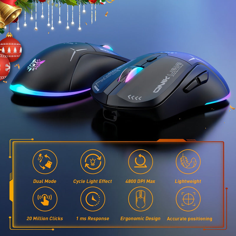 Mouse Gamer Inalámbrico Onikuma Cw917 Black Negro
