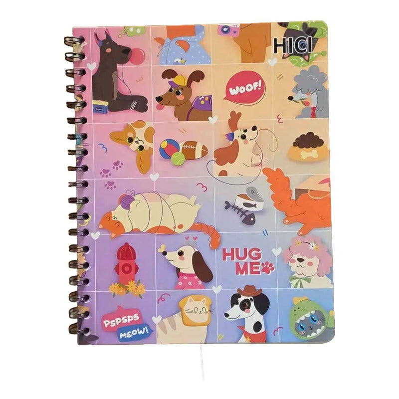 Pack X5 Cuadernos De 100 Hjs Surtidos Espiral 7mm Colegio Hembra 2