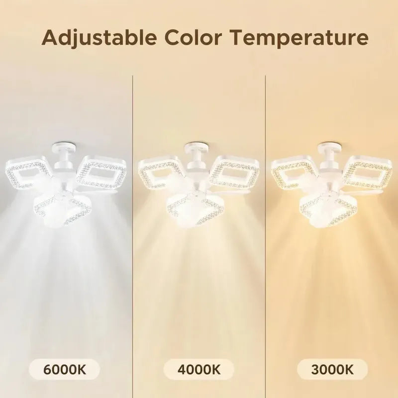 Lámpara Ventilador Led Rosca E27 Efecto Cristal Blanco