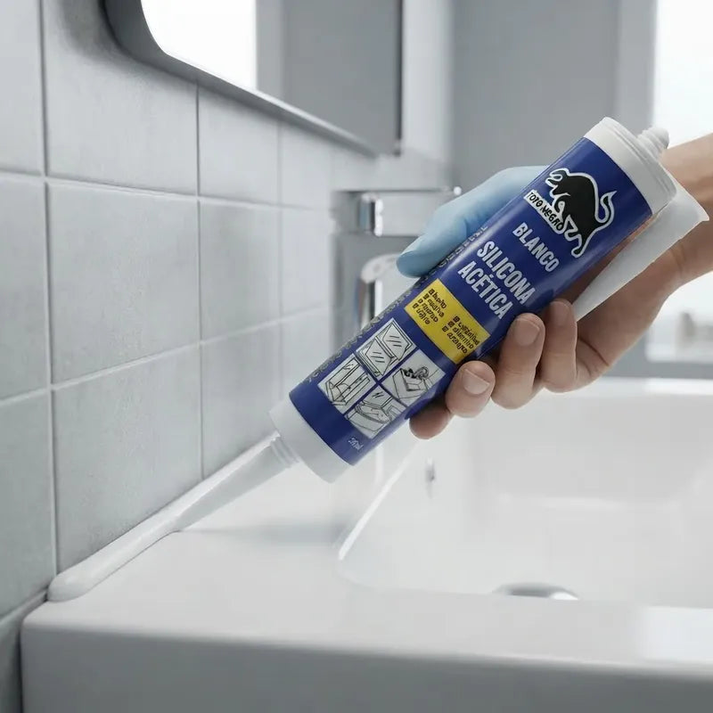 Silicona Acética Sellante Blanco Sellador Acrílico Resistent
