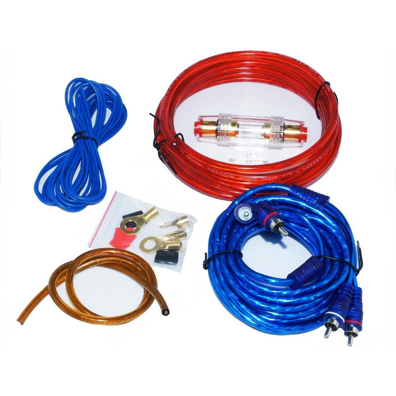 Kit Cables Para Amplificador Betensh 1500 Watts Subwoofer Rc