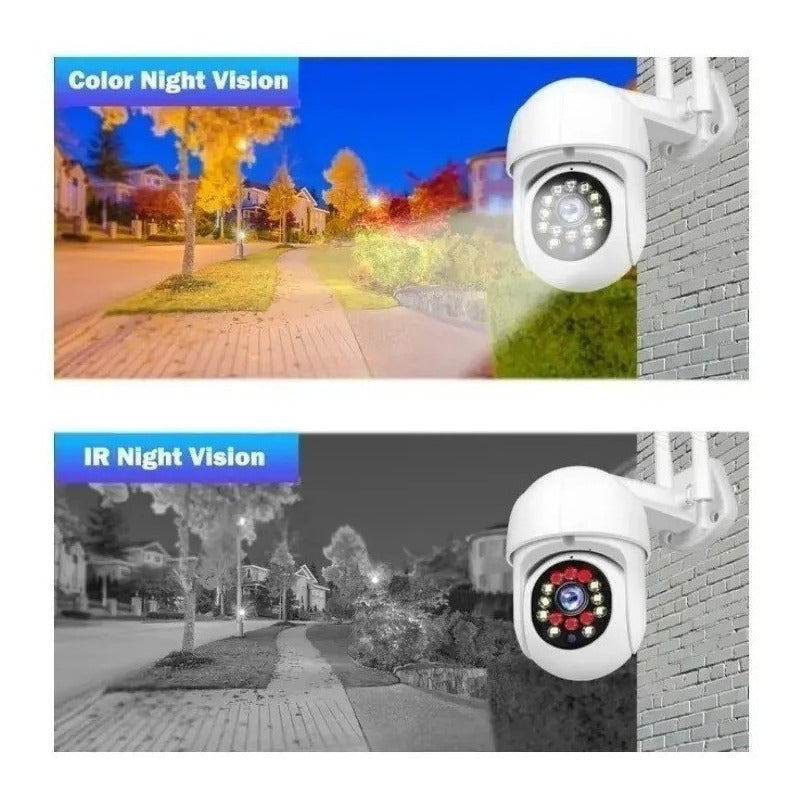 Cámara Ip Con Movimiento, Infrarrojo Impermeable Wifi Hd Blanco
