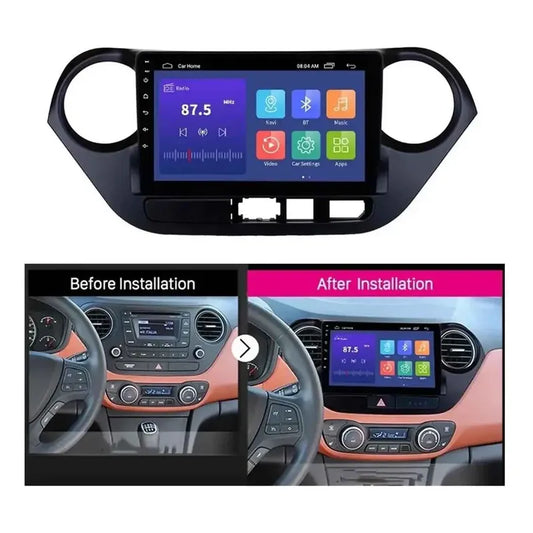 Bisel Adaptador Pantalla Hyundai I10 2014 - 2018 Radio 9pul Negro