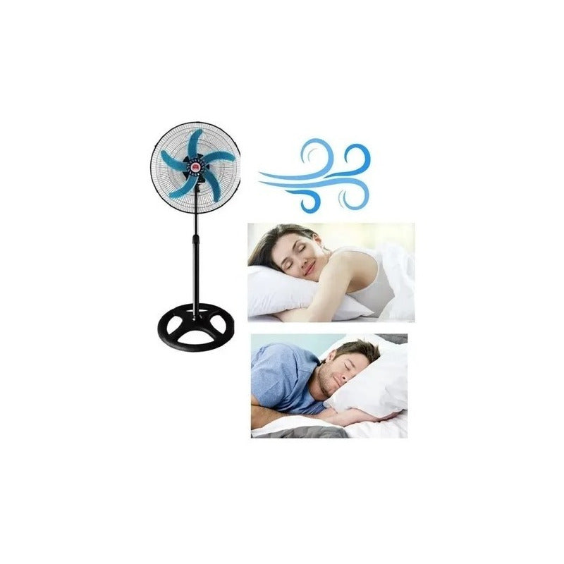 Ventilador Metalico Pie Ventilador Pequeño 12 Pulgadas 30 Cm Negro Plateado 3