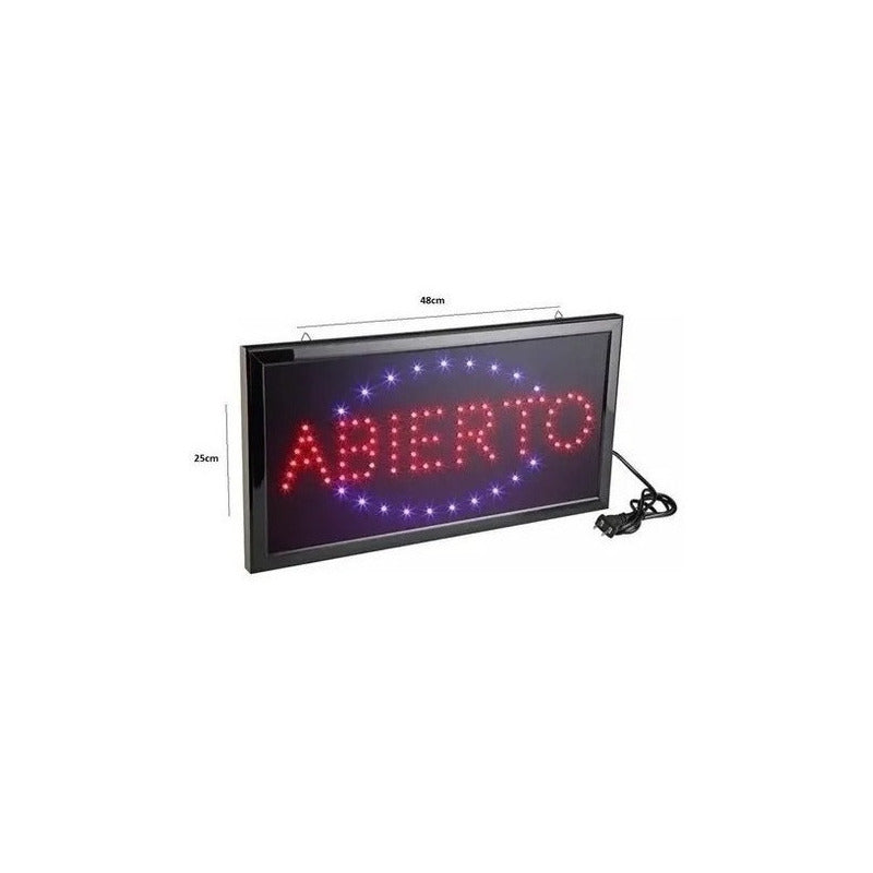 Letrero Led Signs Luminoso Aviso - Abierto