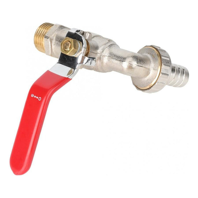 Llave De Paso Grifo Bola Jardin Metalica 3/4