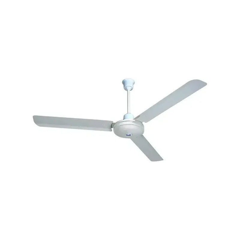 Ventilador De Techo Metal 3 Aspas 56puLG Control A La Pared 50/60hz Blanco Metal 3