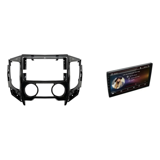 Kit Mitsubishi: Bisel Radio Adaptador L200 Negro 9 + Pantalla Táctil Gps/wifi/waze 9