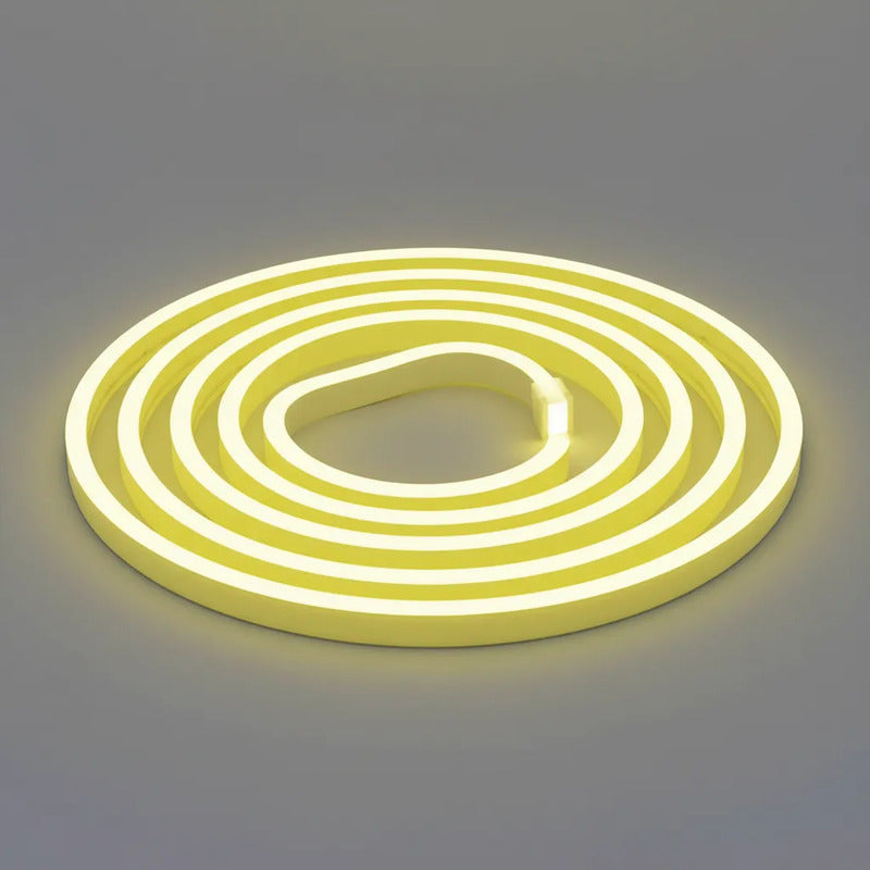 Cinta Led Neon Luz 5mts Flexible Transformador 12v Decoracio Blanco Cálido