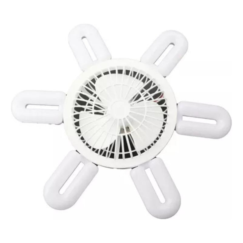 Ventilador De Techo Al Soquete Con Ampolleta Control Remoto 24 Cm 20 Blanco Plástico 3