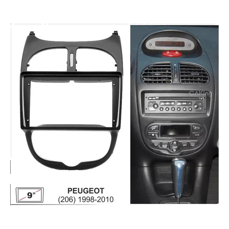 Bisel Adaptador Radio 9pul Peugeot 206 Todos Los Años