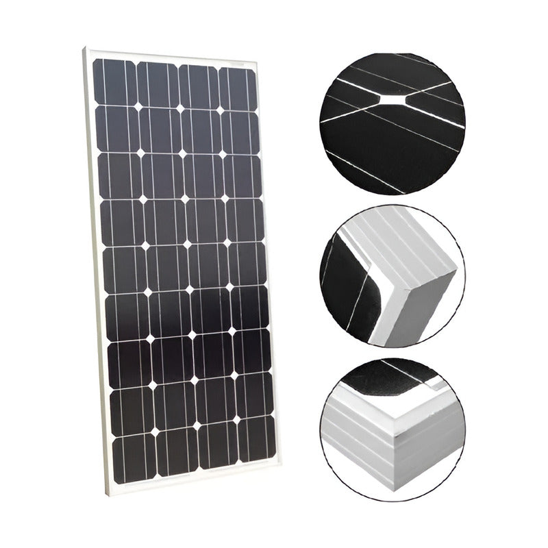 Panel Solar Monocristalino Qp Panelsolar 200w Negro - Potencia Máxima De 200w