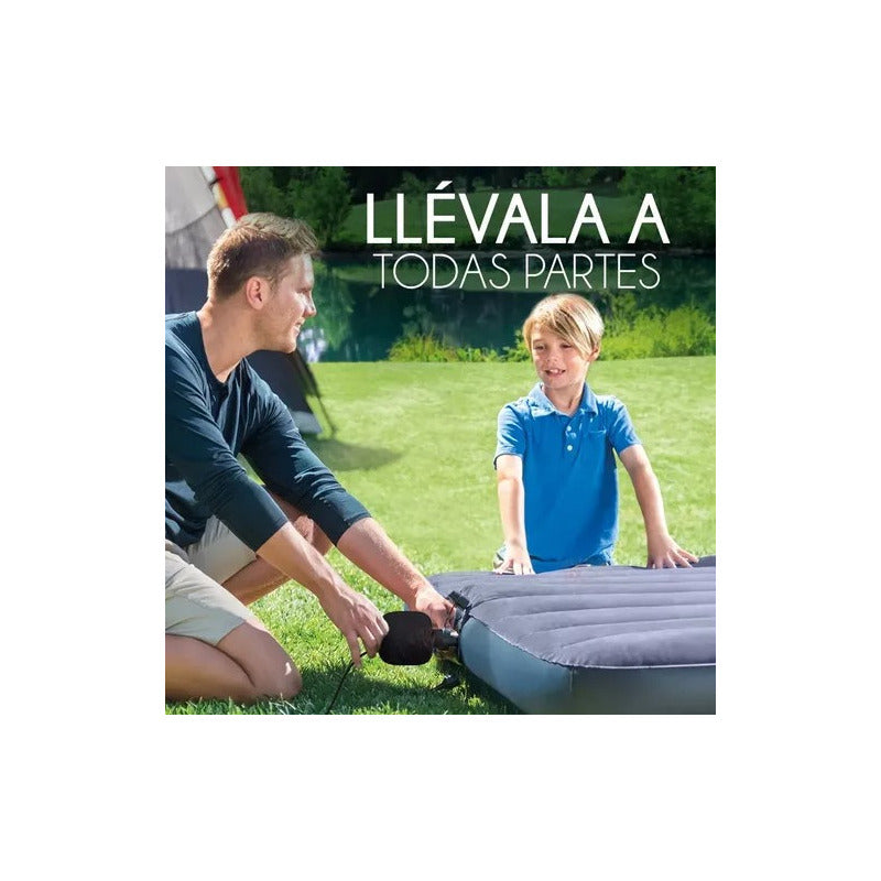 Colchón Inflable 1 Plaza + Bomba De Aire Portátil