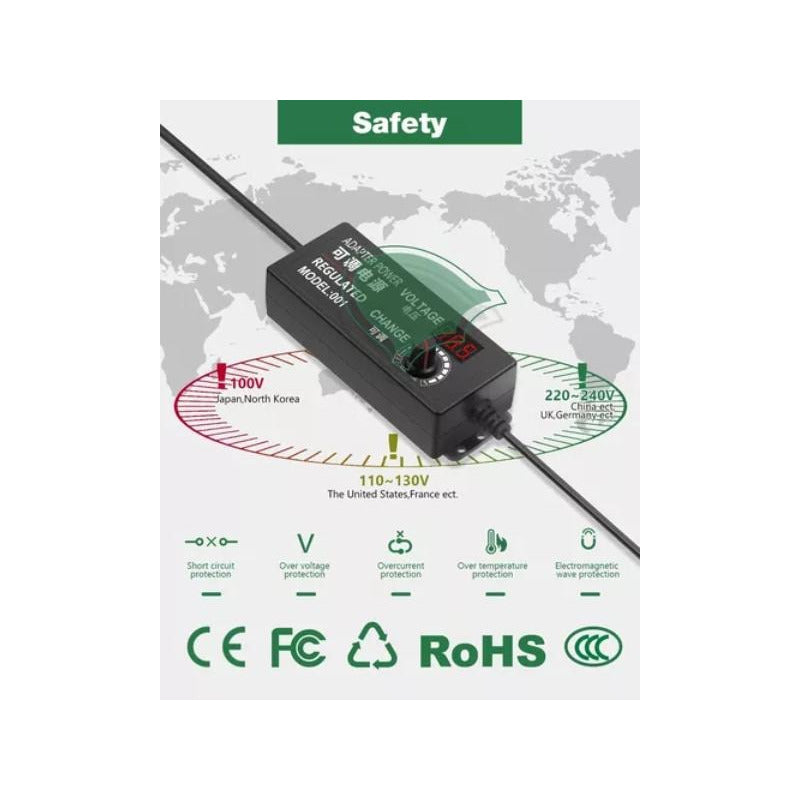 Adaptador De Energia Regulable Ac/dc Telf Notebook Equipos