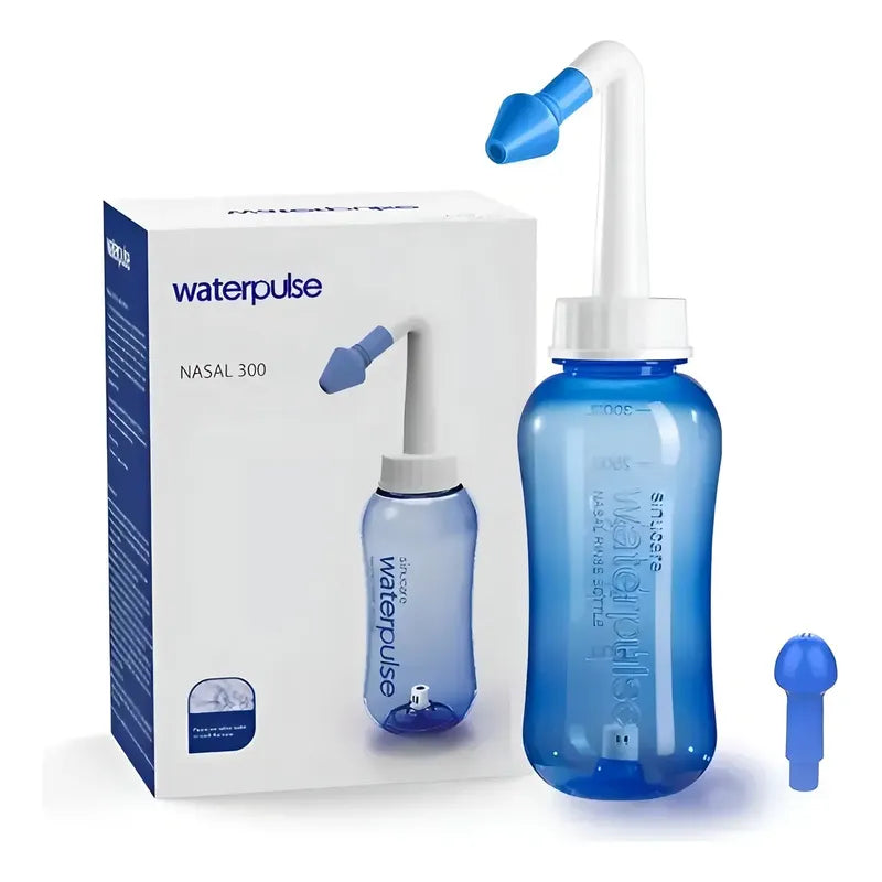 Limpiador Nasal Rinitis Sinusitis Lavador Irrigador 300ml Azul
